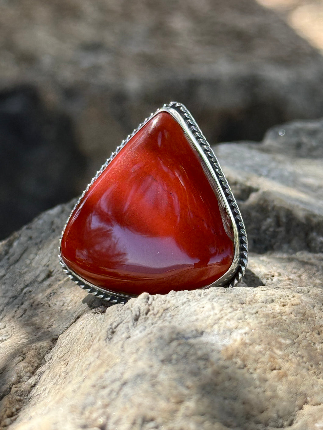 Red Jasper Sterling Silver Ring – Stone of Strength & Stability