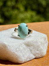 Load image into Gallery viewer, ✨ Oval Chrysoprase Sterling Silver Ring – One of a Kind ✨
